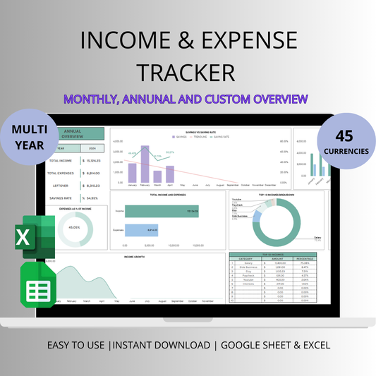 Income & Expense Tracker Spreadsheet